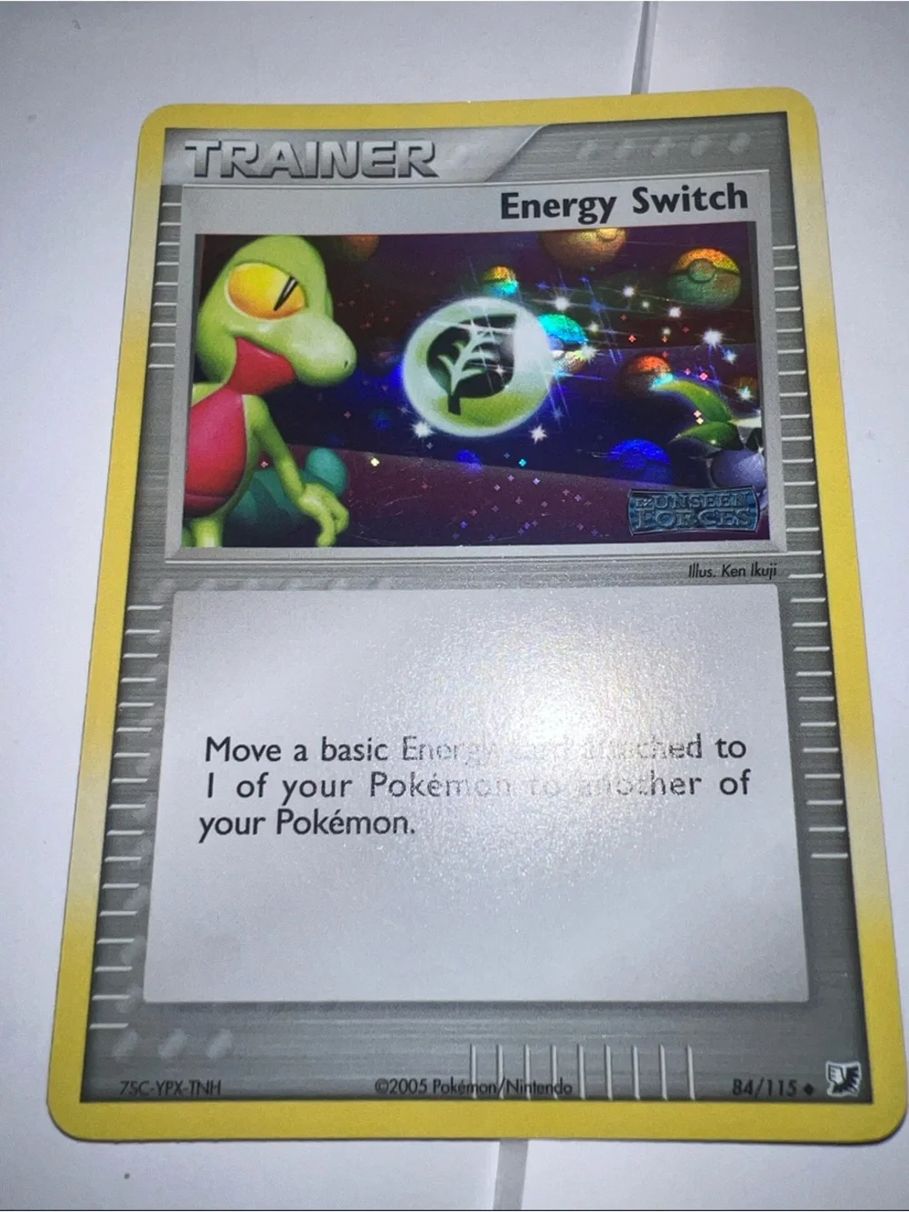 Pokemon Trainer Card - Yellow Border Energy Switch